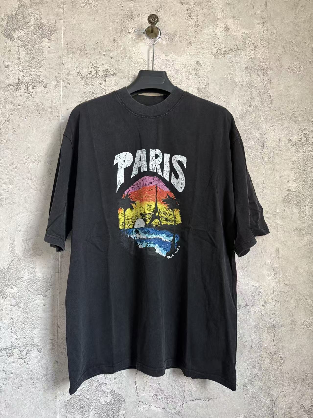 P80 Coconut Tower Back Bat Logo Manga corta Talla: Xs-L Color: Negro lavado