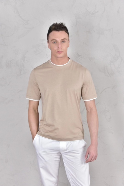 Loro Piana Men's Short Sleeve T-Shirt - Premium Cotton Blend, Comfortable Fit 1 Loro Piana Men's Short Sleeve T-Shirt - Premium Cotton Blend, Comfortable Fit