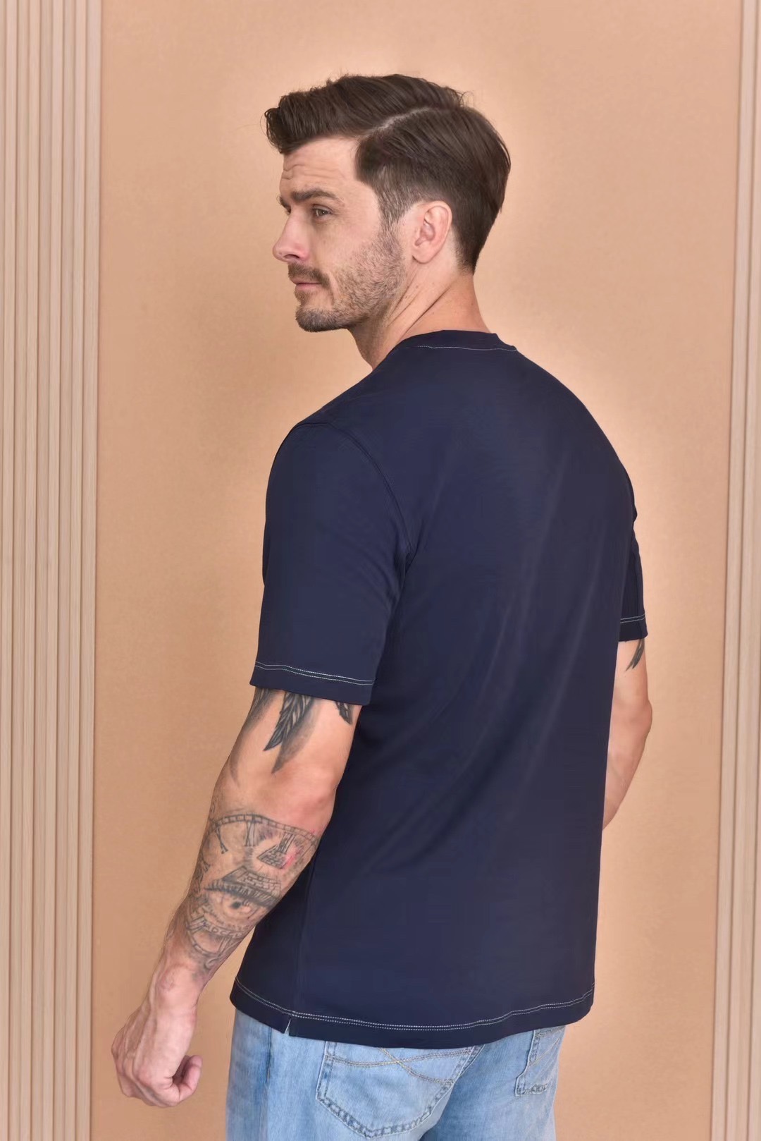 Men's Loro Piana Style Premium Cotton T-Shirt - Comfortable & Breathable 6 i1723799318 3331 0