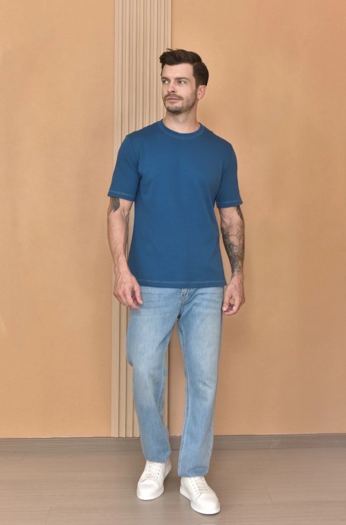Luxurious Loro Piana Style Men's T-Shirt - Premium Cotton Comfort
