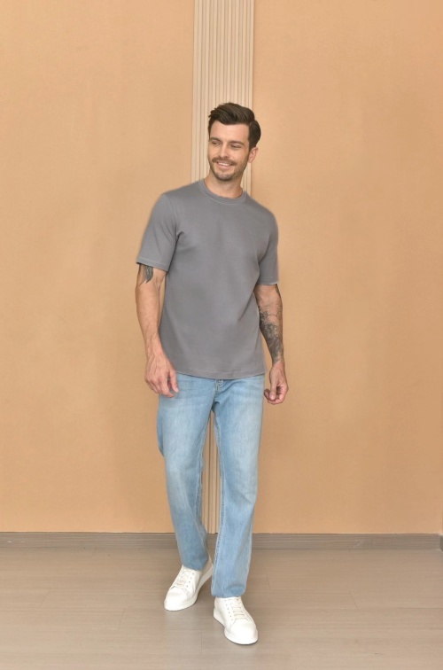Luxurious Loro Piana Men's Solid Cotton T-Shirt - Premium Quality & Comfort 1 Luxurious Loro Piana Men's Solid Cotton T-Shirt - Premium Quality & Comfort