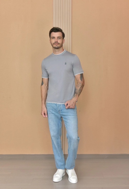 Loro Piana Luxury Men's Short Sleeve T-Shirt - Casual & Stylish 1 Loro Piana Luxury Men's Short Sleeve T-Shirt - Casual & Stylish