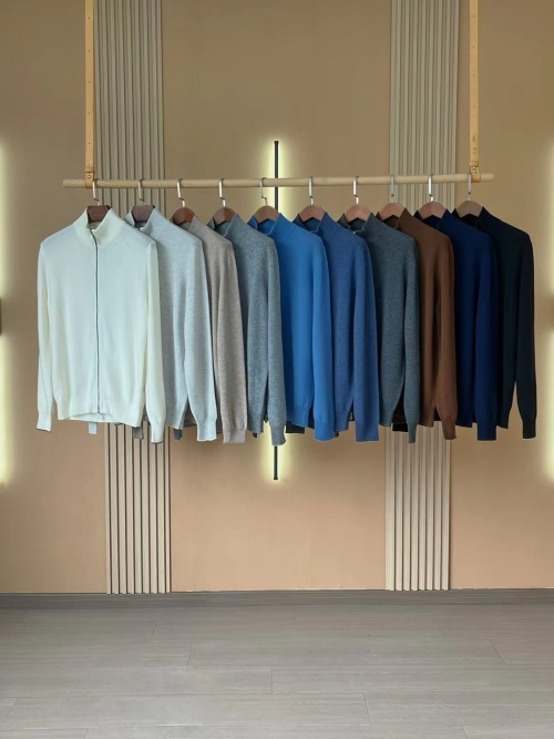 Loro Piana Men's Full Zip Mock Neck Cashmere Sweater, Various Colors 1 Loro Piana Men's Full Zip Mock Neck Cashmere Sweater, Various Colors
