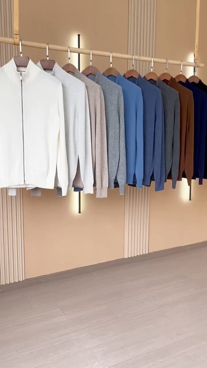 Luxurious Loro Piana Style Cardigan Sweater, Full Zip, Classic Style