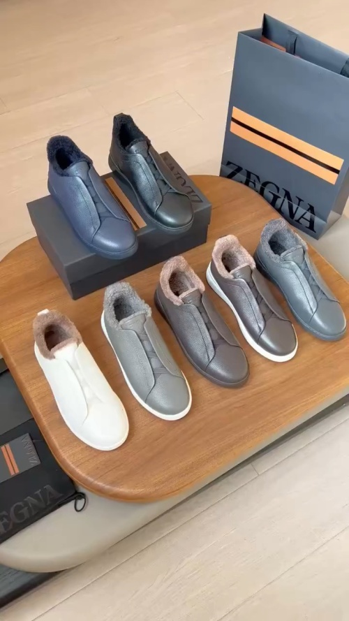 Zegna Winter Walk Sneaker- Warm Shearling Lining, Slip-On Leather Shoes 1 Zegna Winter Walk Sneaker- Warm Shearling Lining, Slip-On Leather Shoes