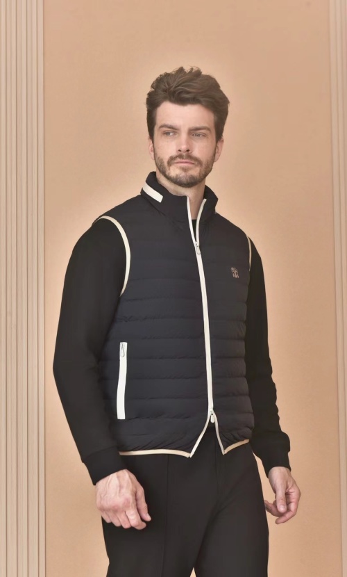 Loro Piana Men's Padded Vest Lightweight Windproof Quilted Outerwear 1 Loro Piana Men's Padded Vest Lightweight Windproof Quilted Outerwear