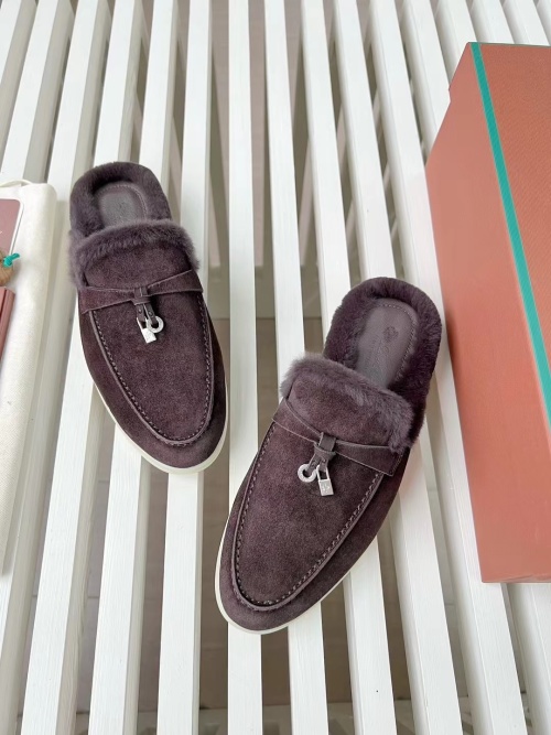 Loro Piana Suede Shearling-Lined Loafers - Comfort & Luxury in Every Step