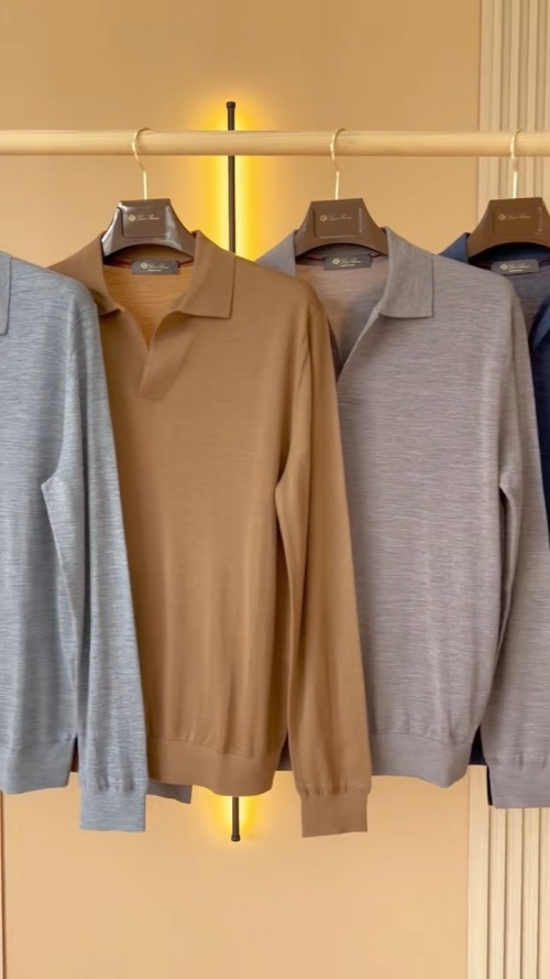 Loro Piana Long Sleeve Polo Shirt - Luxurious Comfort & Timeless Style 1 Loro Piana Long Sleeve Polo Shirt - Luxurious Comfort & Timeless Style