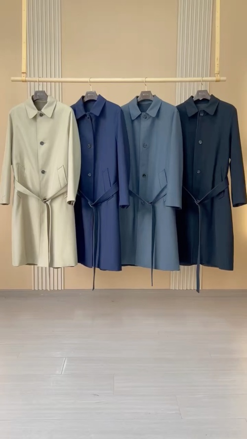 Loro Piana Élégant Manteau Ceinturé Pour Homme - Style Intemporel 1 Loro Piana Élégant Manteau Ceinturé Pour Homme - Style Intemporel