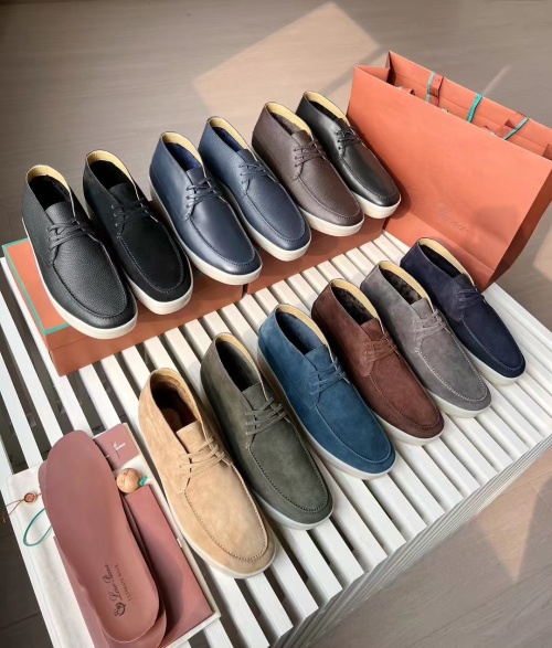 Loro Piana Men's Luxury Leather Sneakers, Lace-Up Style, Sizes 39-46 1 Loro Piana Men's Luxury Leather Sneakers, Lace-Up Style, Sizes 39-46