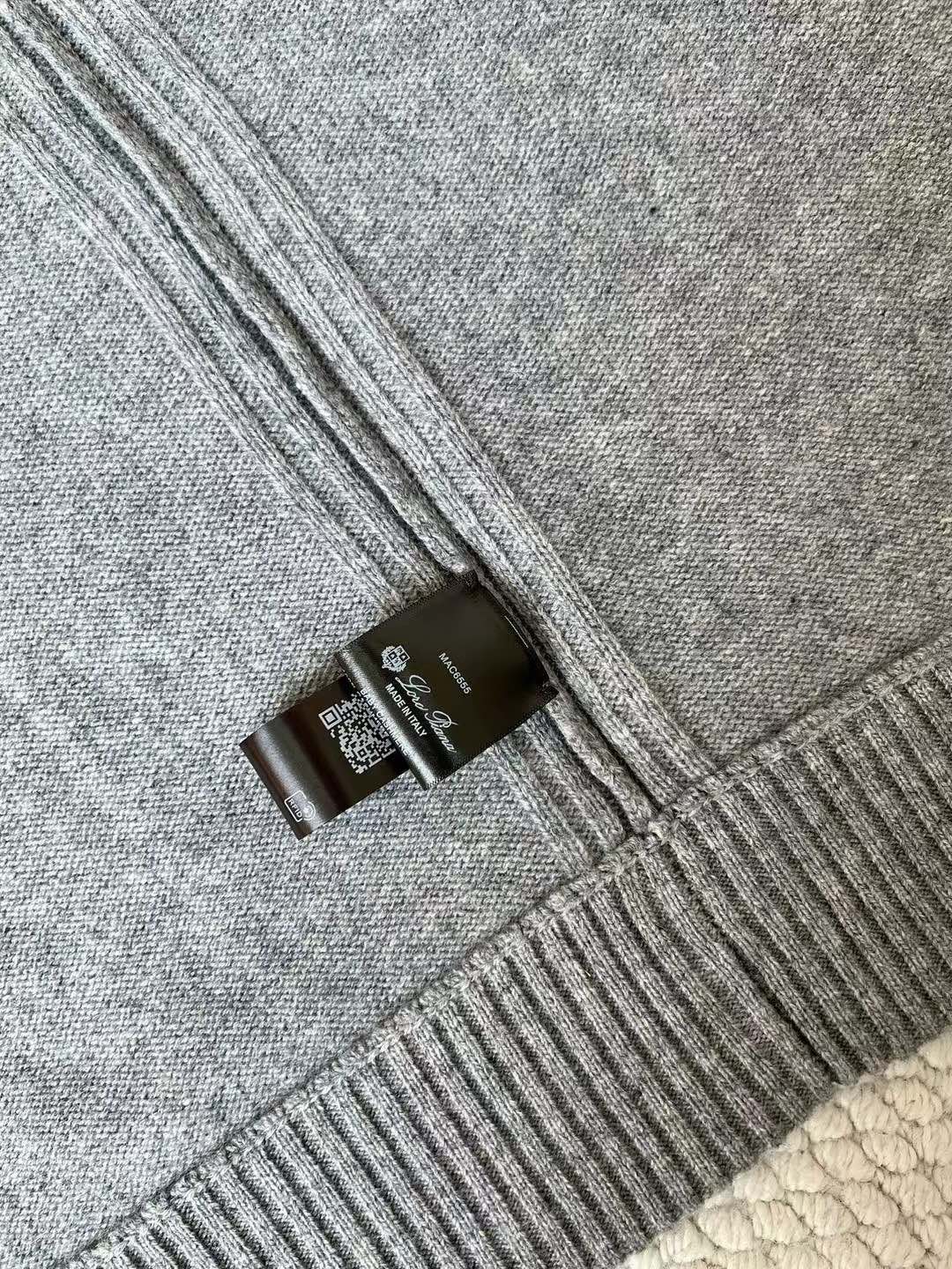 Loro Piana Men's Gray Cashmere Full-Zip Cardigan Sweater 7 i1729443303 5667 5