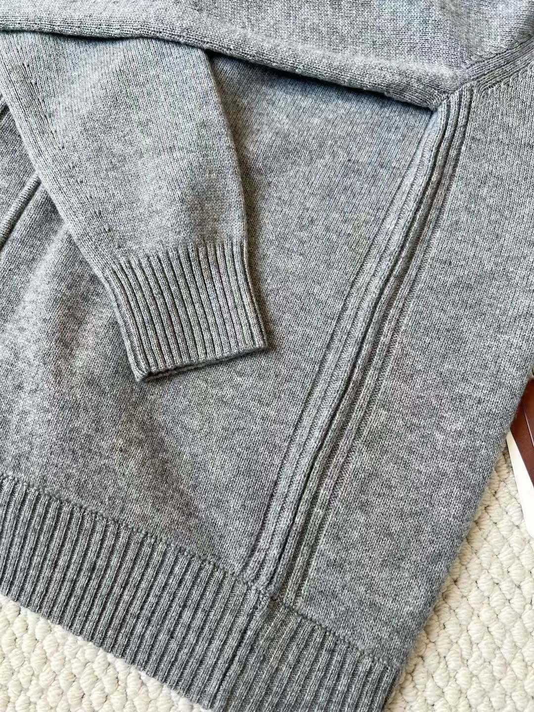 Loro Piana Men's Gray Cashmere Full-Zip Cardigan Sweater 4 i1729443303 5688 0