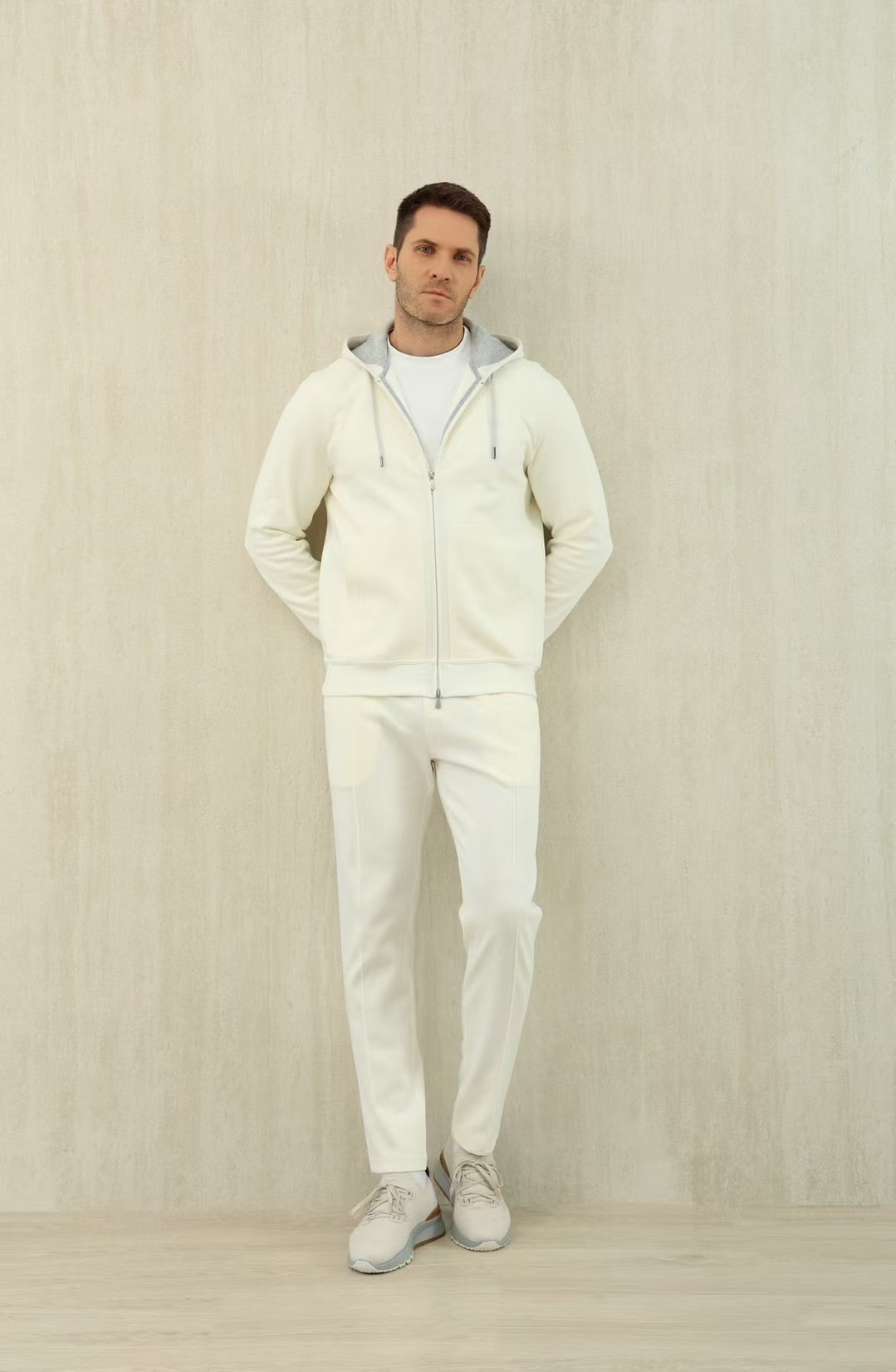 Loro Piana Men's Cotton Blend Zip-Up Hoodie and Pants Set - Casual Loungewear 2 i1737523835525 8245 0 0
