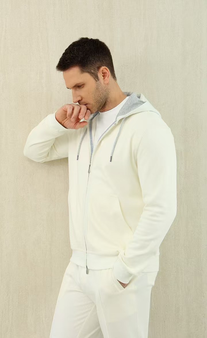 Loro Piana Men's Cotton Blend Zip-Up Hoodie and Pants Set - Casual Loungewear 6 i1737523835526 3057 0 4