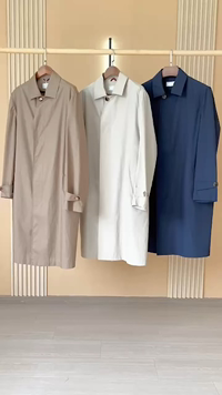 Elegant Trench Coat for Men, Classic Style Outerwear, M-2XL Sizes