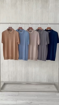 Loro Piana Men's Short Sleeve Knit Polo Shirt - Casual & Stylish