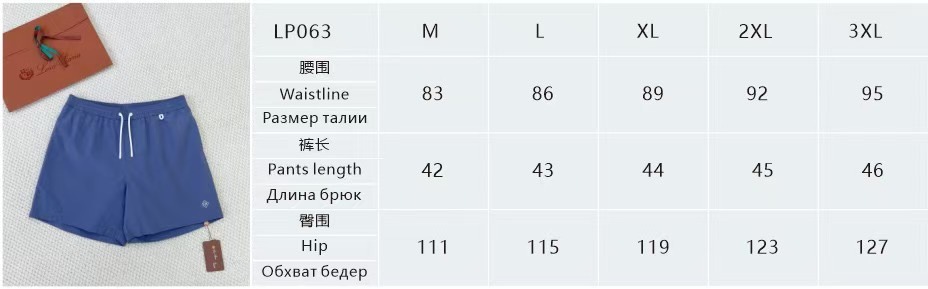 Loro Piana Men's Swim Trunks Quick Dry Beach Shorts with Drawstring Closure