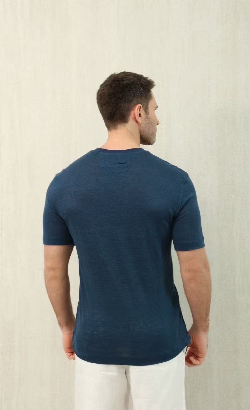 Loro Piana Men's Crew Neck Short Sleeve T-Shirt - Soft Cotton Blend 4 i1741054454984 9925 0 2