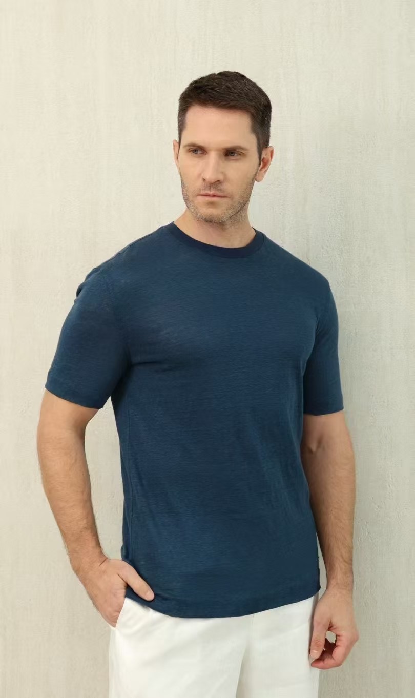 Loro Piana Men's Crew Neck Short Sleeve T-Shirt - Soft Cotton Blend 2 i1741054454985 1775 0 0