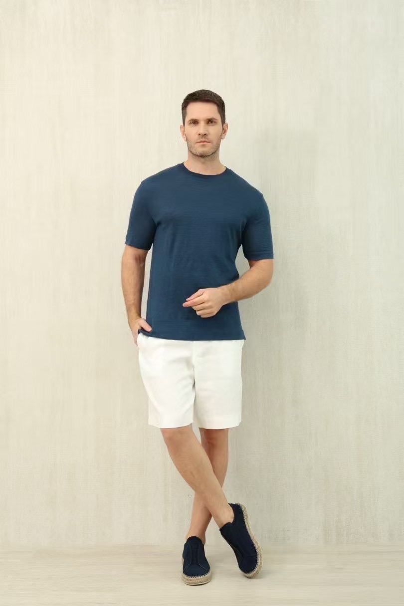 Loro Piana Men's Crew Neck Short Sleeve T-Shirt - Soft Cotton Blend 7 i1741054455653 2301 0 5