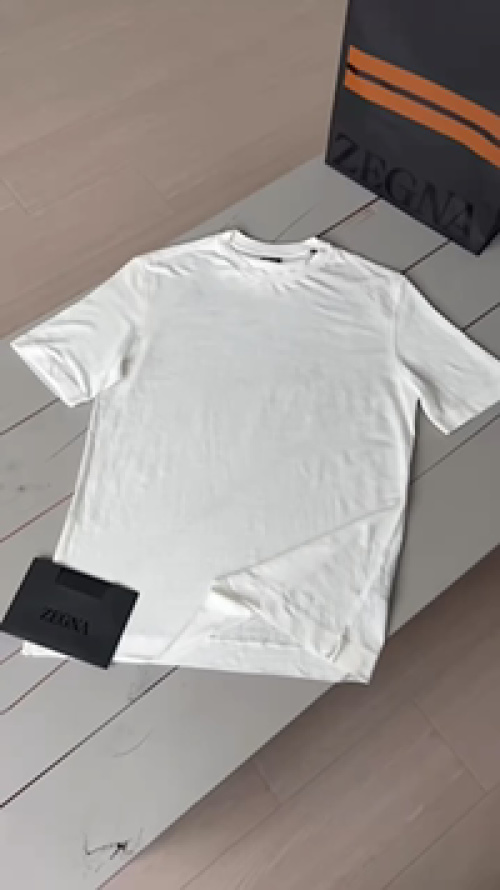 Zegna Luxury White Cotton T-Shirt - Casual Comfort, Premium Quality 1 Zegna Luxury White Cotton T-Shirt - Casual Comfort, Premium Quality
