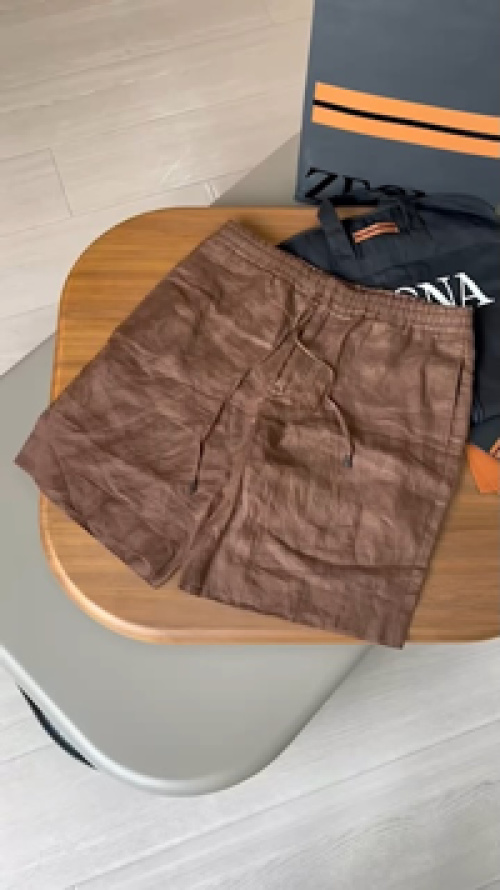 Loro Piana Linen Shorts - Luxury Brown Casual Shorts for Men 1 Loro Piana Linen Shorts - Luxury Brown Casual Shorts for Men