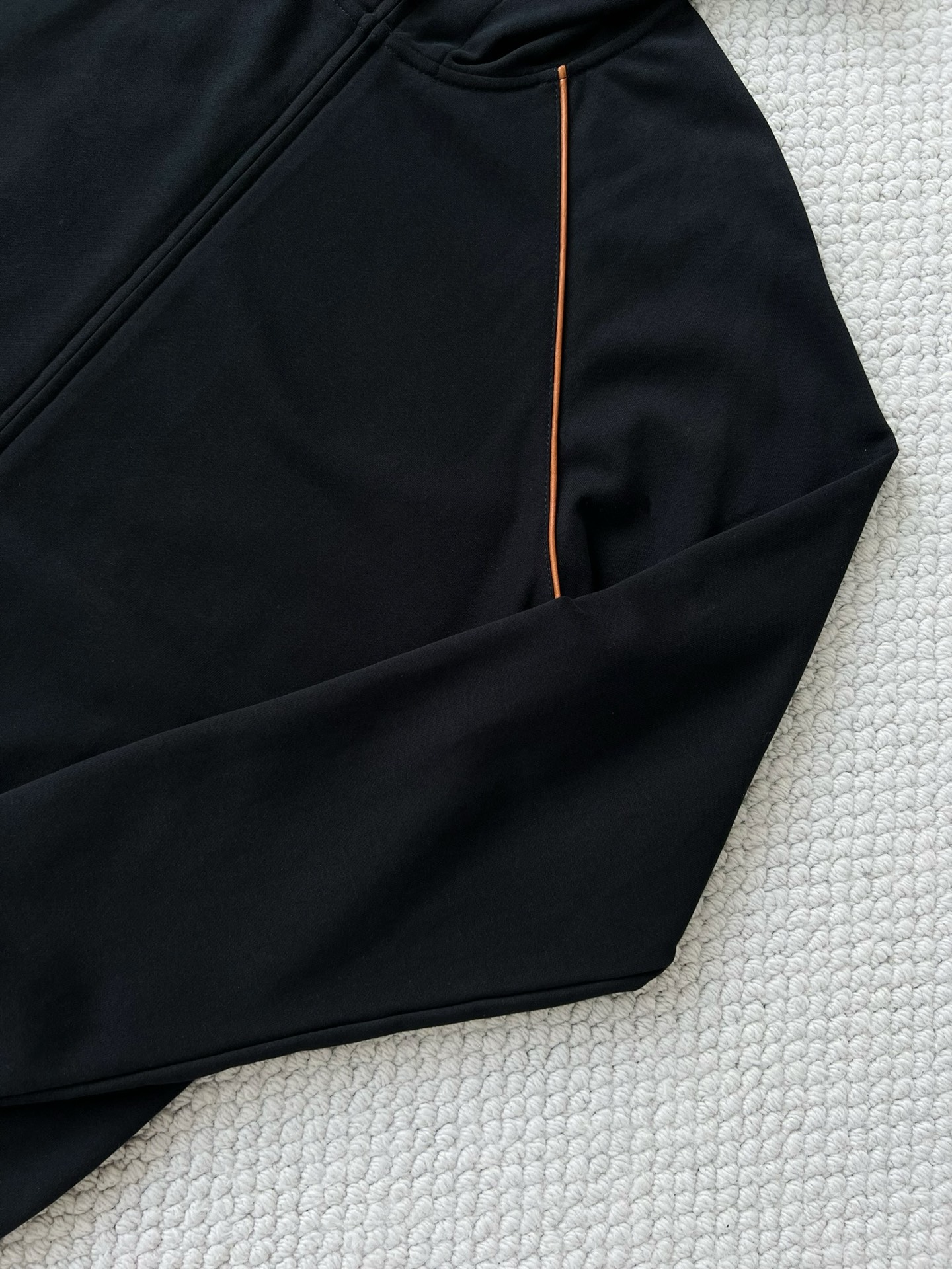 Brunello Cucinelli Men's Black Cotton Zip-Up Hoodie with Contrast Trim 3 i1748589709195 7053 0 1