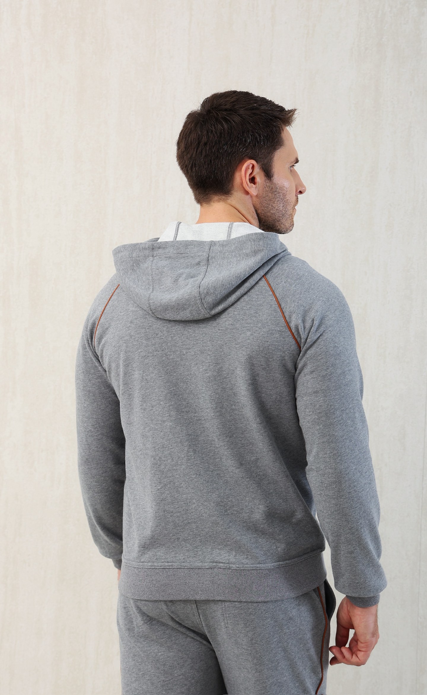 Loro Piana Men's Gray Cotton Blend Tracksuit with Zip Hoodie - M to 3XL 3 i1749111407395 7534 0 1