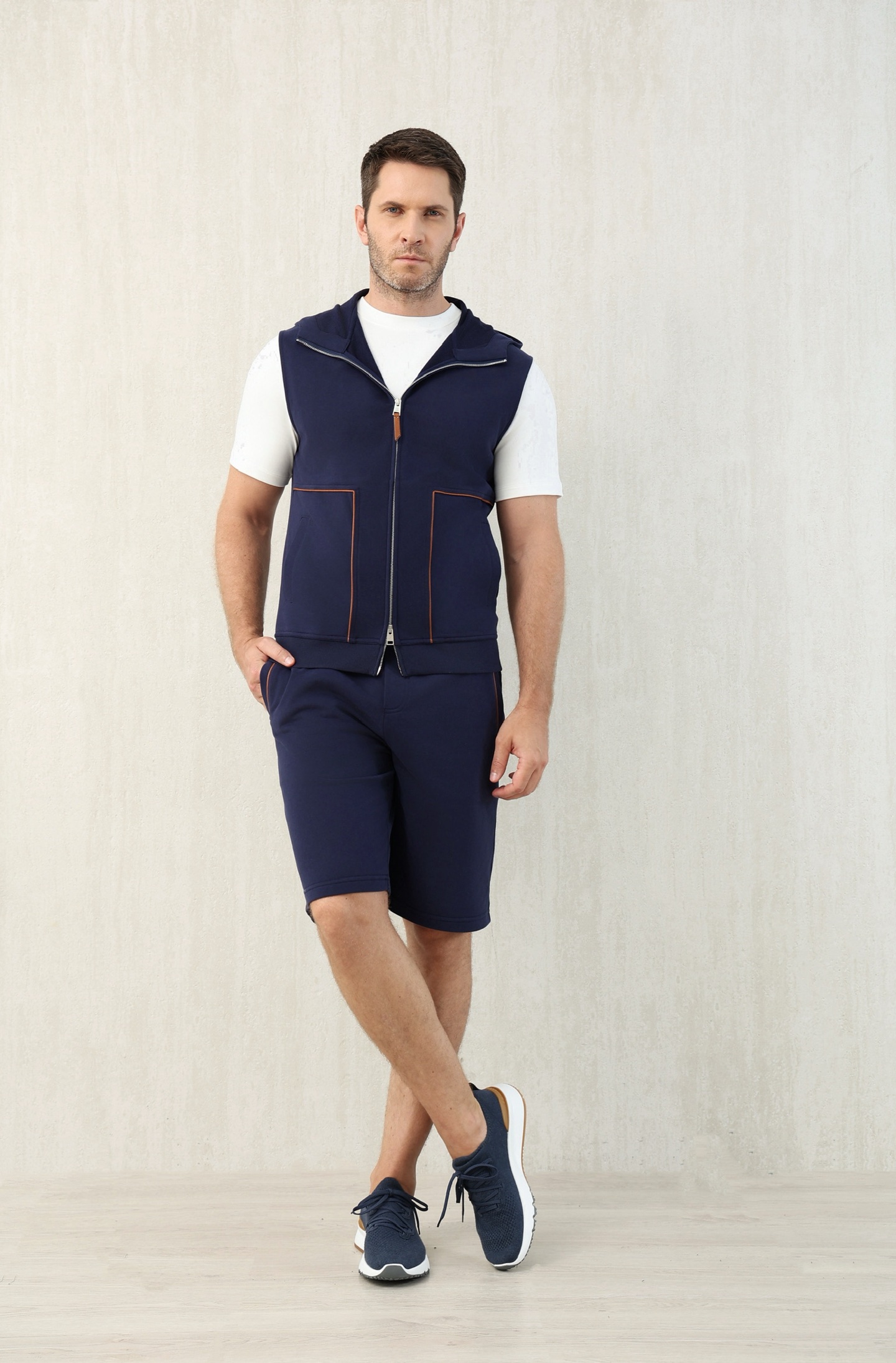 Loro Piana Men's Navy Vest and Shorts Set - Sizes M to 3XL 2 i1749116864955 1584 0 0