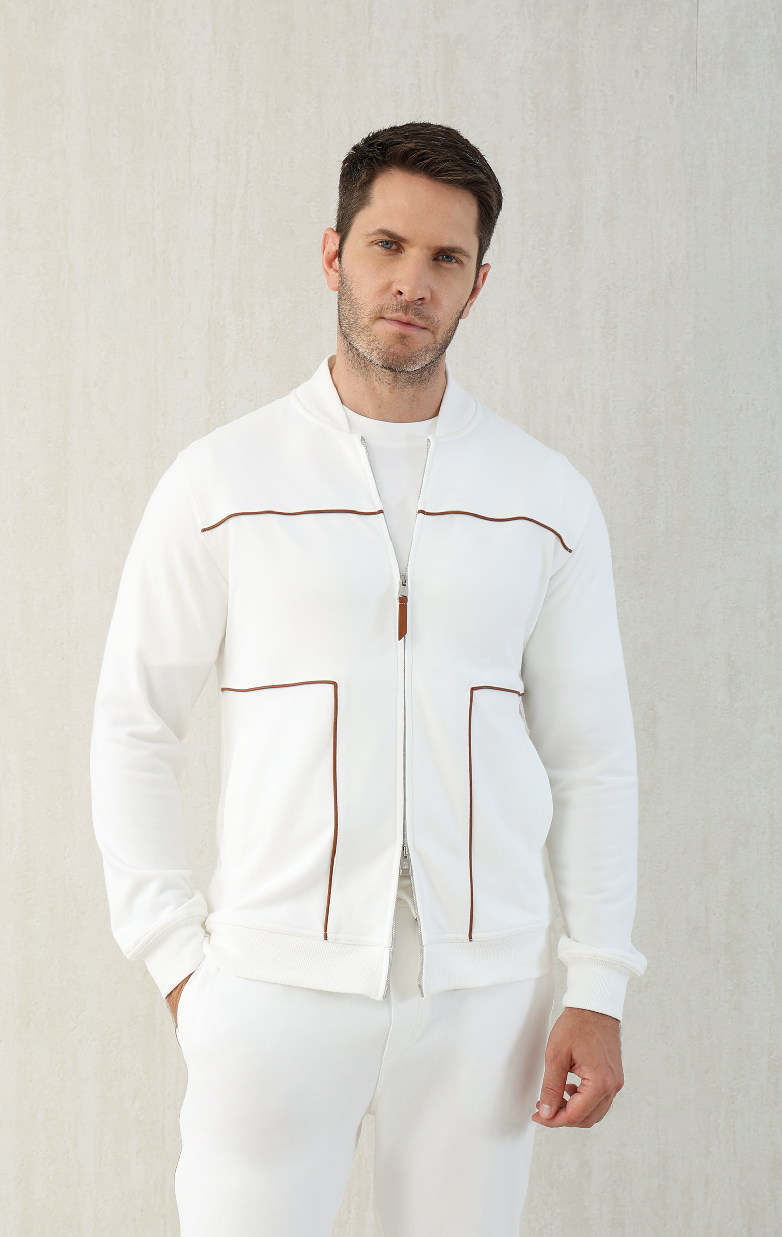 Loro Piana Style Men's White Tracksuit with Zipper - Sizes M to 3XL 6 i1749192860413 7964 0 4