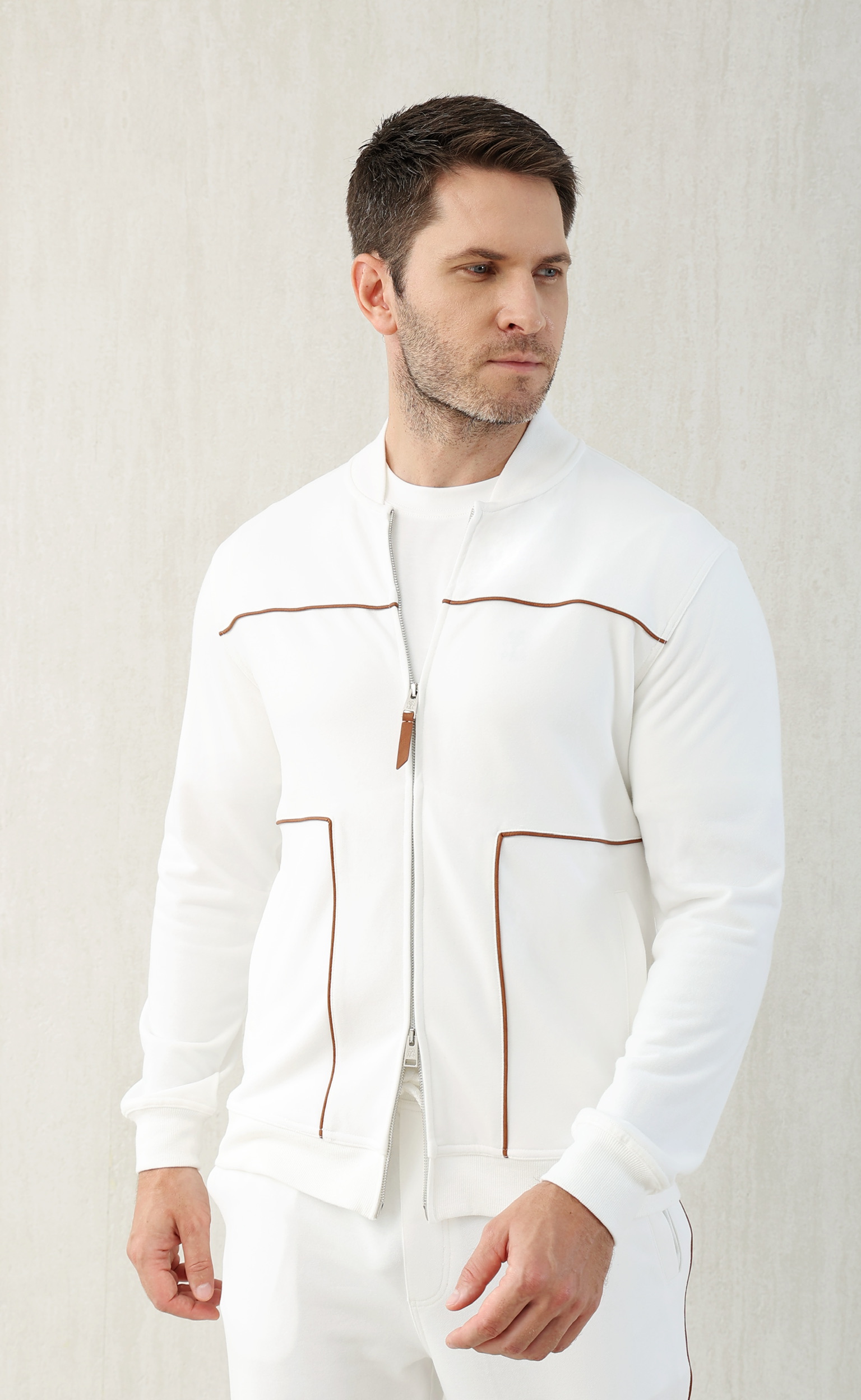 Loro Piana Style Men's White Tracksuit with Zipper - Sizes M to 3XL 5 i1749192860417 1178 0 3