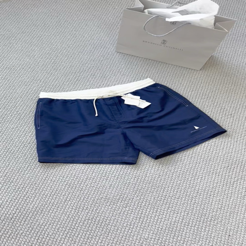 Brunello Cucinelli Men's Navy Blue Swim Trunks - Luxury Comfort