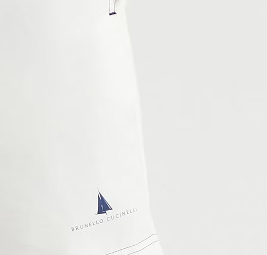 Brunello Cucinelli White Cotton T-Shirt with Sailboat Logo 1 Brunello Cucinelli White Cotton T-Shirt with Sailboat Logo