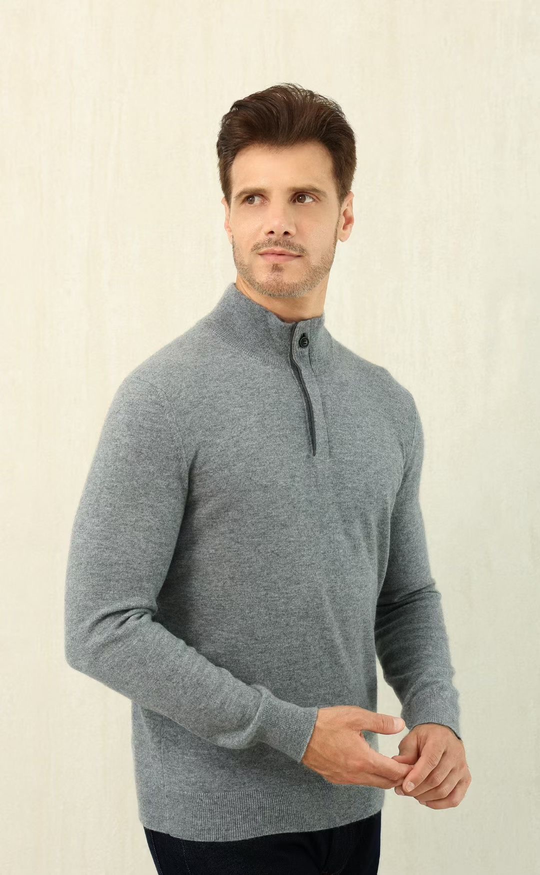 Luxurious Loro Piana Men's Gray Button-Up Knit Sweater - Modern Style 3 i1757145793248 8896 0 1