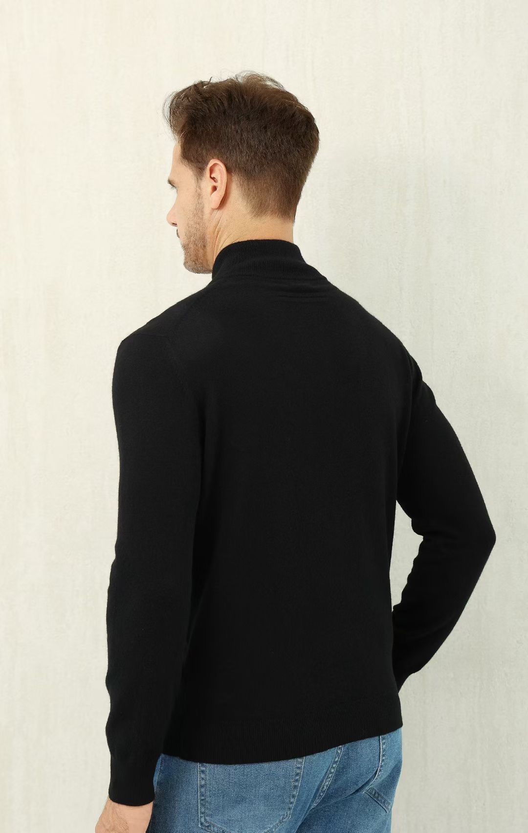 Luxurious Loro Piana Style Men's Black Long Sleeve Casual Knit Sweater 4 i1757145901985 1878 0 2