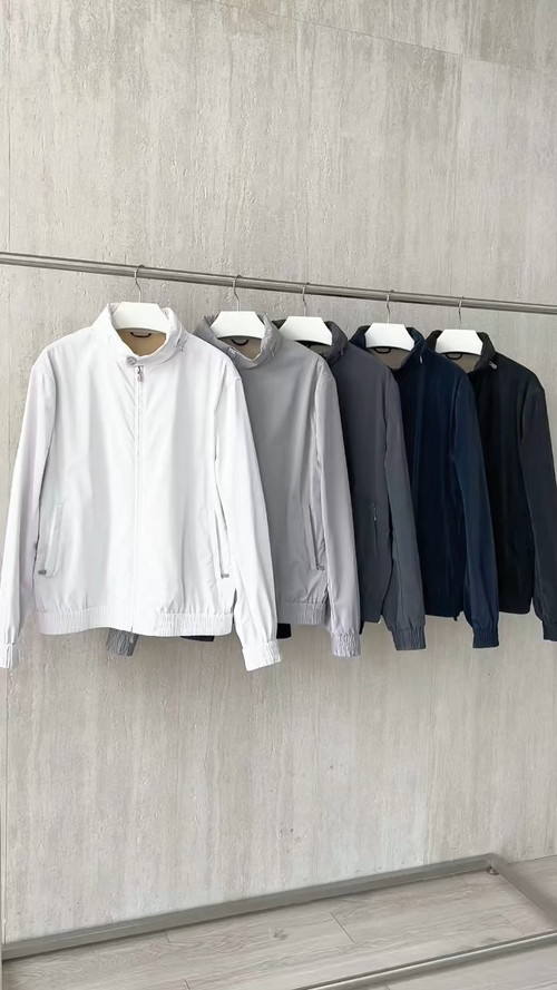 Loro Piana Men's Lightweight Zip-Up Jacket - Classic Style & Comfort