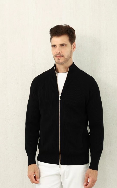 Loro Piana Style Men's Knit Zip Cardigan Sweater, Classic & Comfortable 26 Loro Piana Style Men's Knit Zip Cardigan Sweater, Classic & Comfortable