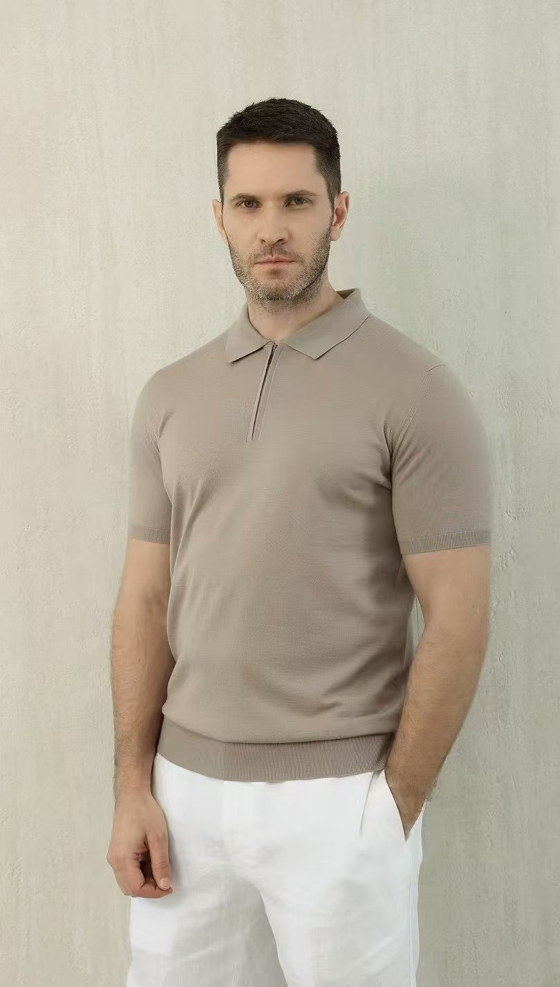 Мужская кофта поло бежевая Loro Piana