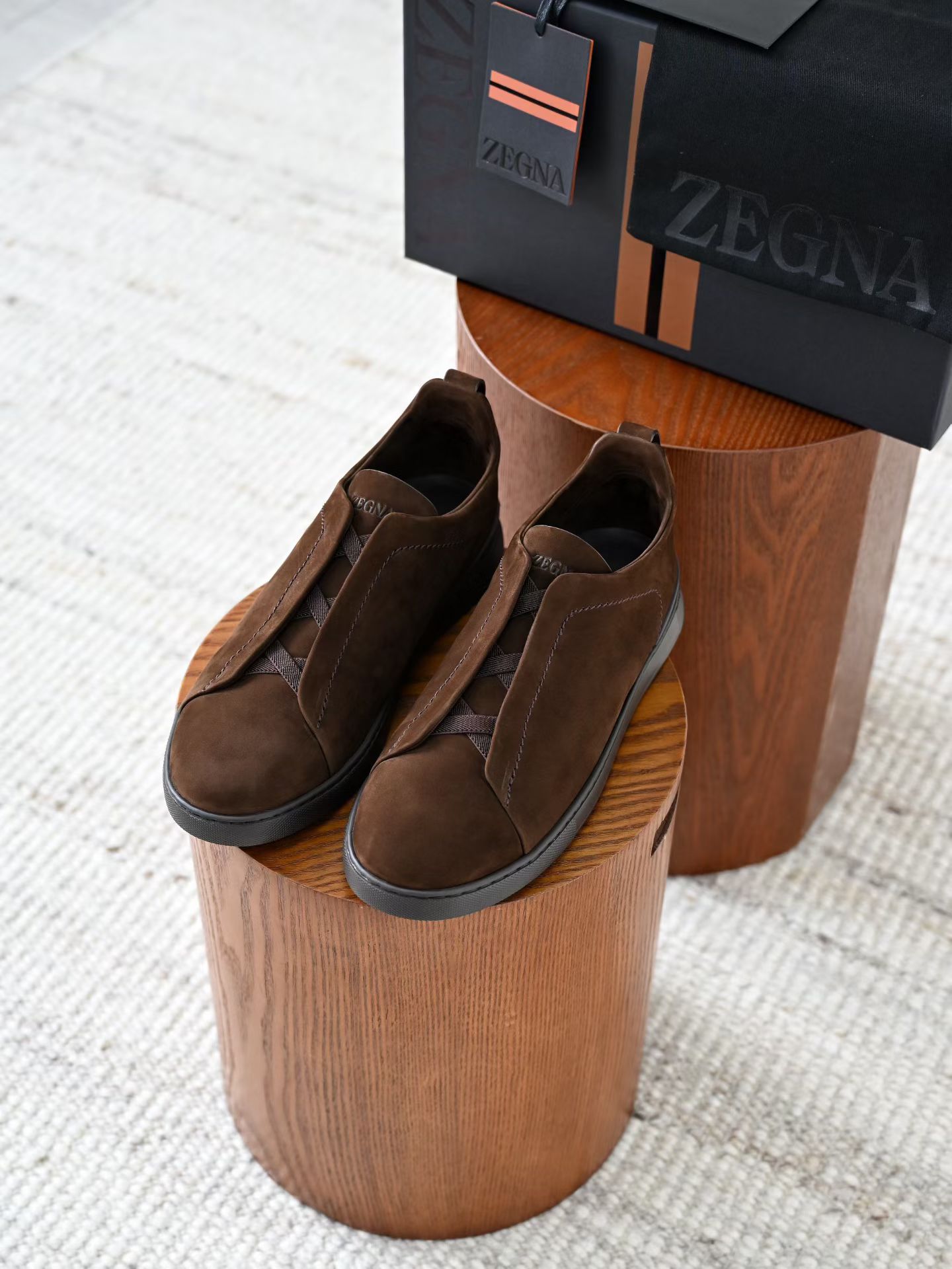 Слипоны ZEGNA из замши