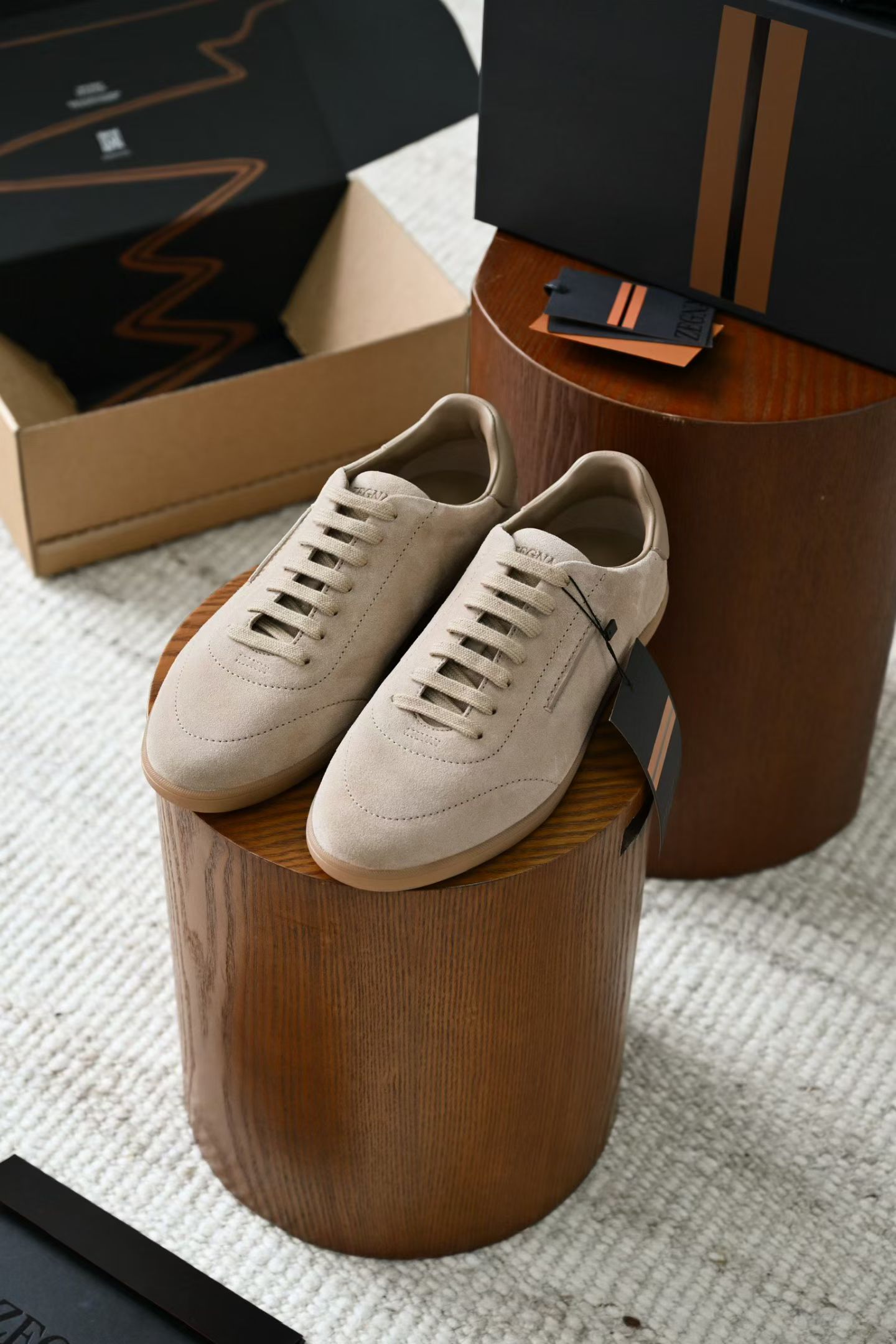 Мужские замшевые кроссовки ZEGNA ZE2605