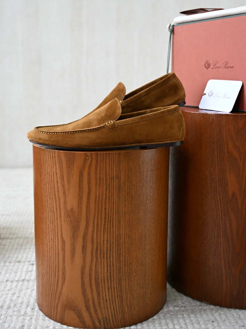 Мужские замшевые мокасины Loro Piana