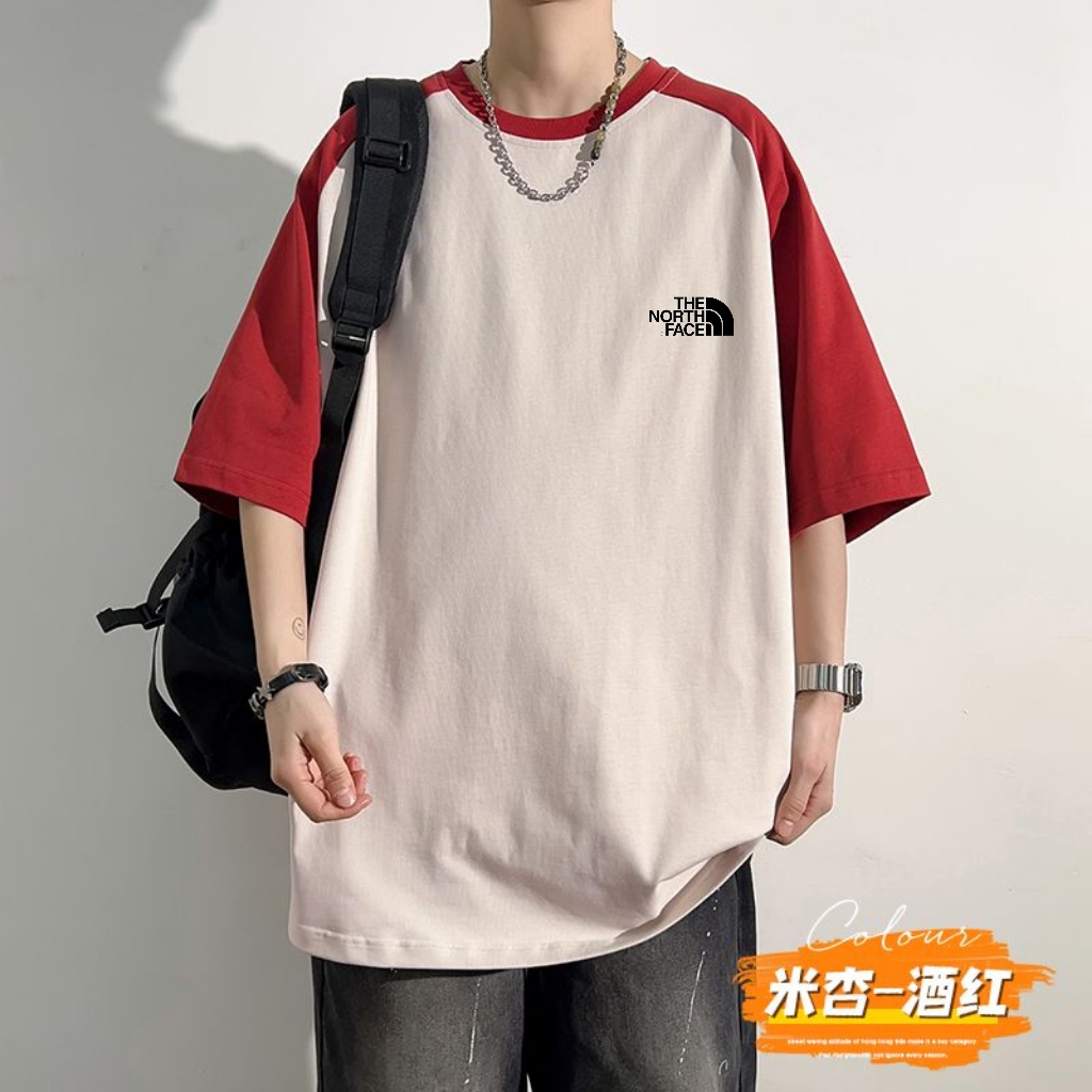 The North Face Clothing T-Shirt Apricot Color Black Burgundy Grey Red Unisex Cotton Knitting Short Sleeve