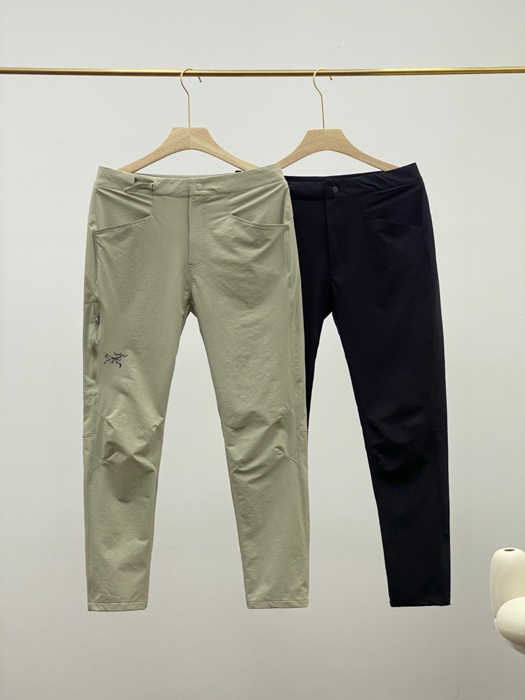 Arcteryx Kleidung Pants & Hosen Schwarz Khaki Nähen Lässig