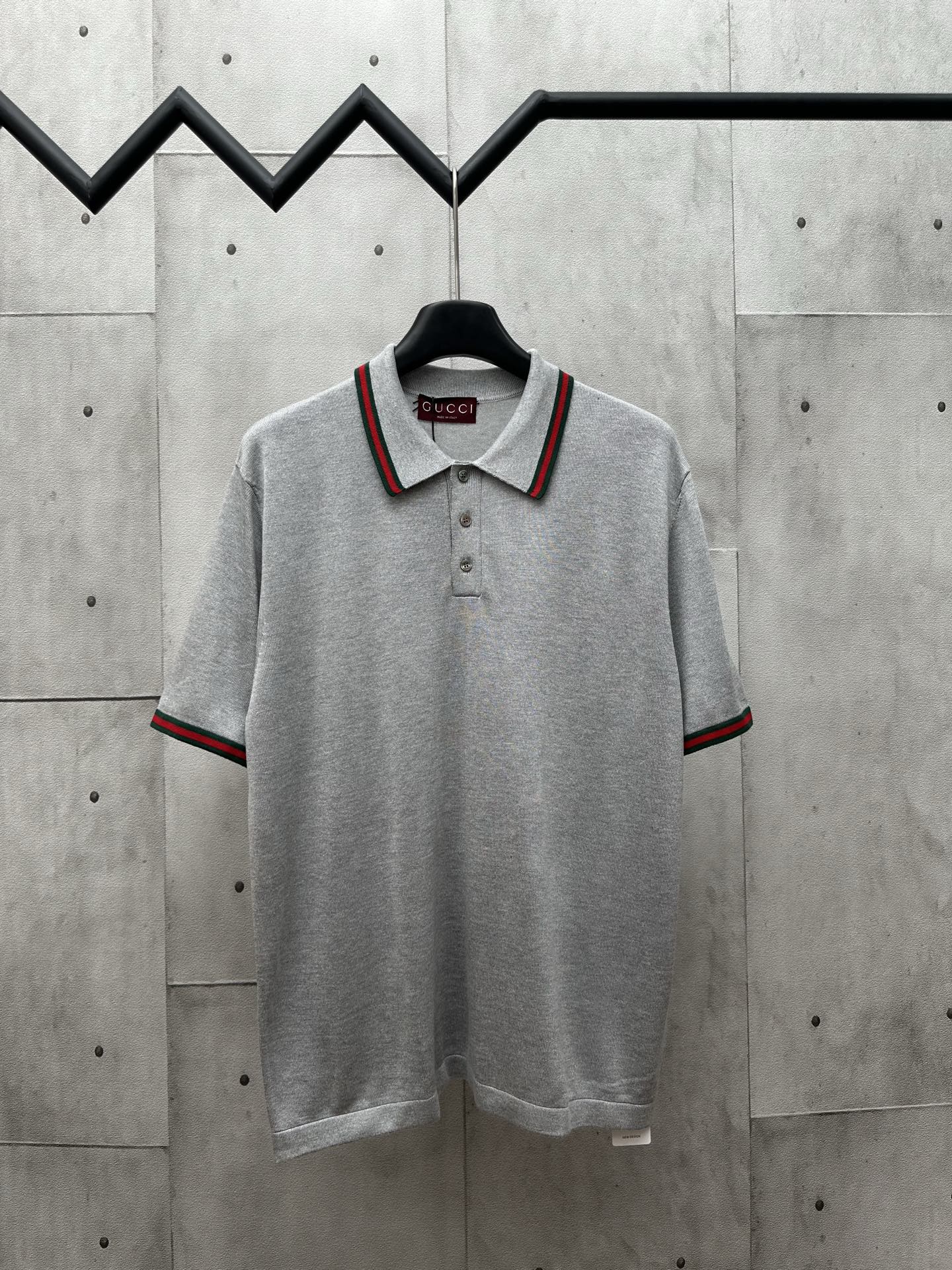 GUCCI 古驰 2025ss nuevo polo de mezcla de algodón y lurex, con algodón peinado de hilo fino, teñido a medida, diferenciad…