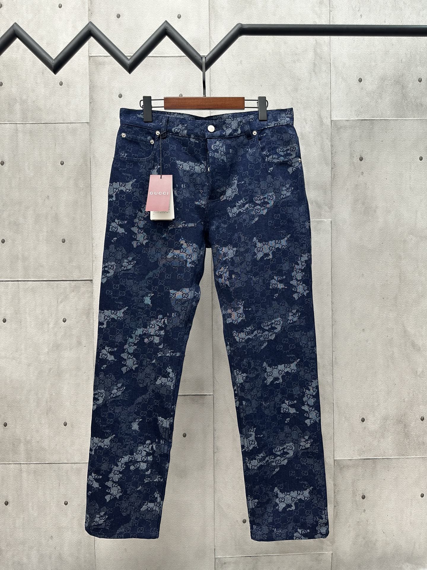 GUCCI 古驰 25SS Nuevos pantalones vaqueros con estampado de orquídeas Tallas: S M L XL