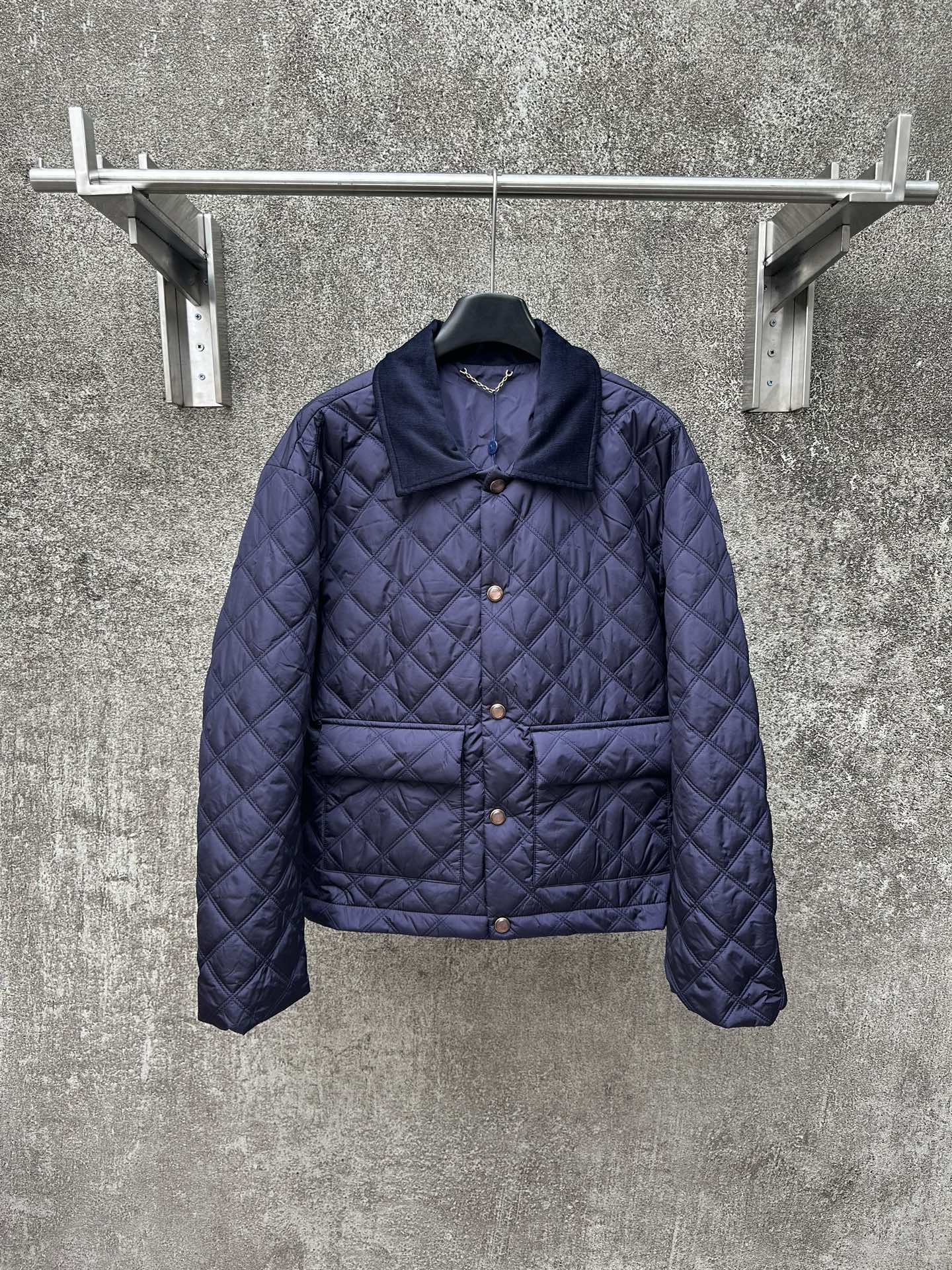 Chaqueta Burberry de algodón con solapa de rombos 25ss. Material de nailon resistente al agua y al viento importado YB …