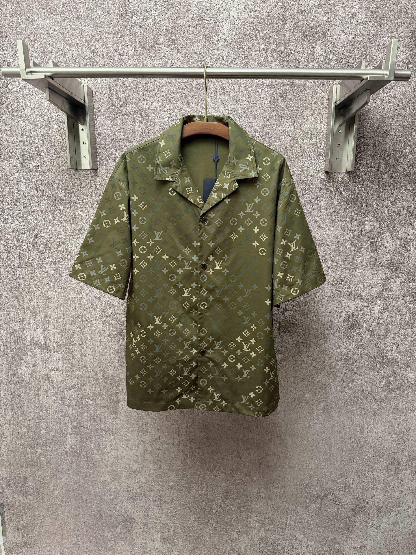 P185 LOUIS VUITTON Louis 26ss primavera y verano nuevo producto ropa de trabajo verde militar traje casual forro corto …