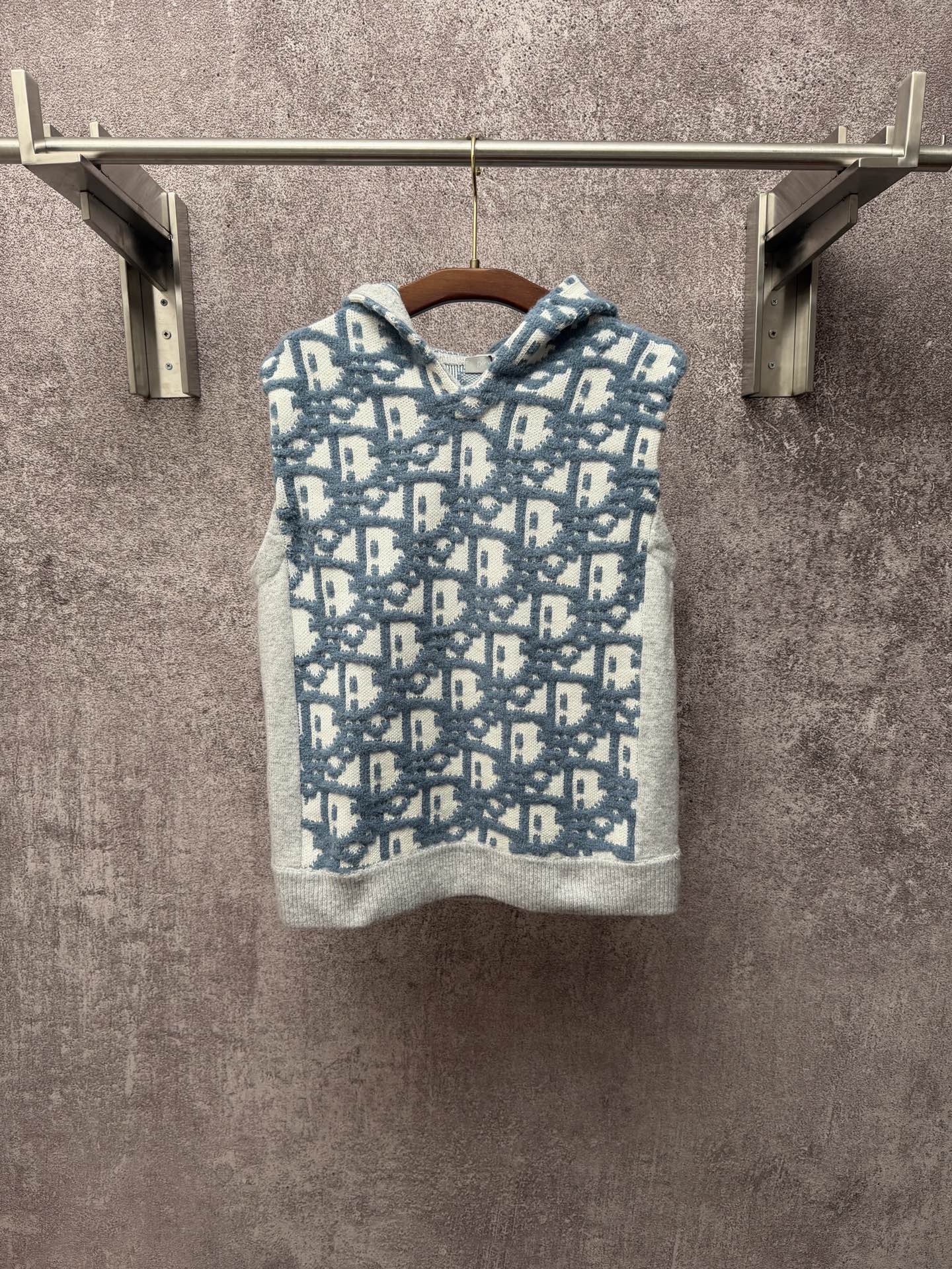 @p280 DIOR Jersey Dior liso con capucha azul y blanco Talla: S M L XL
