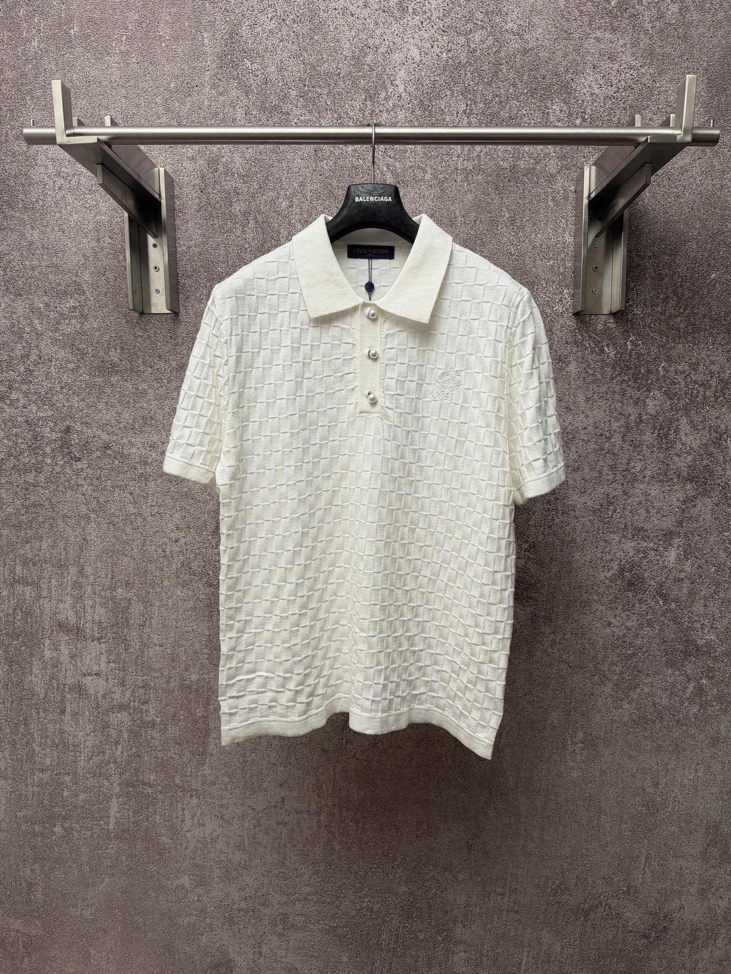 P245 1v/Louis 26ss nueva camisa POLO con solapa a cuadros a cuadros Talla: S M L XL