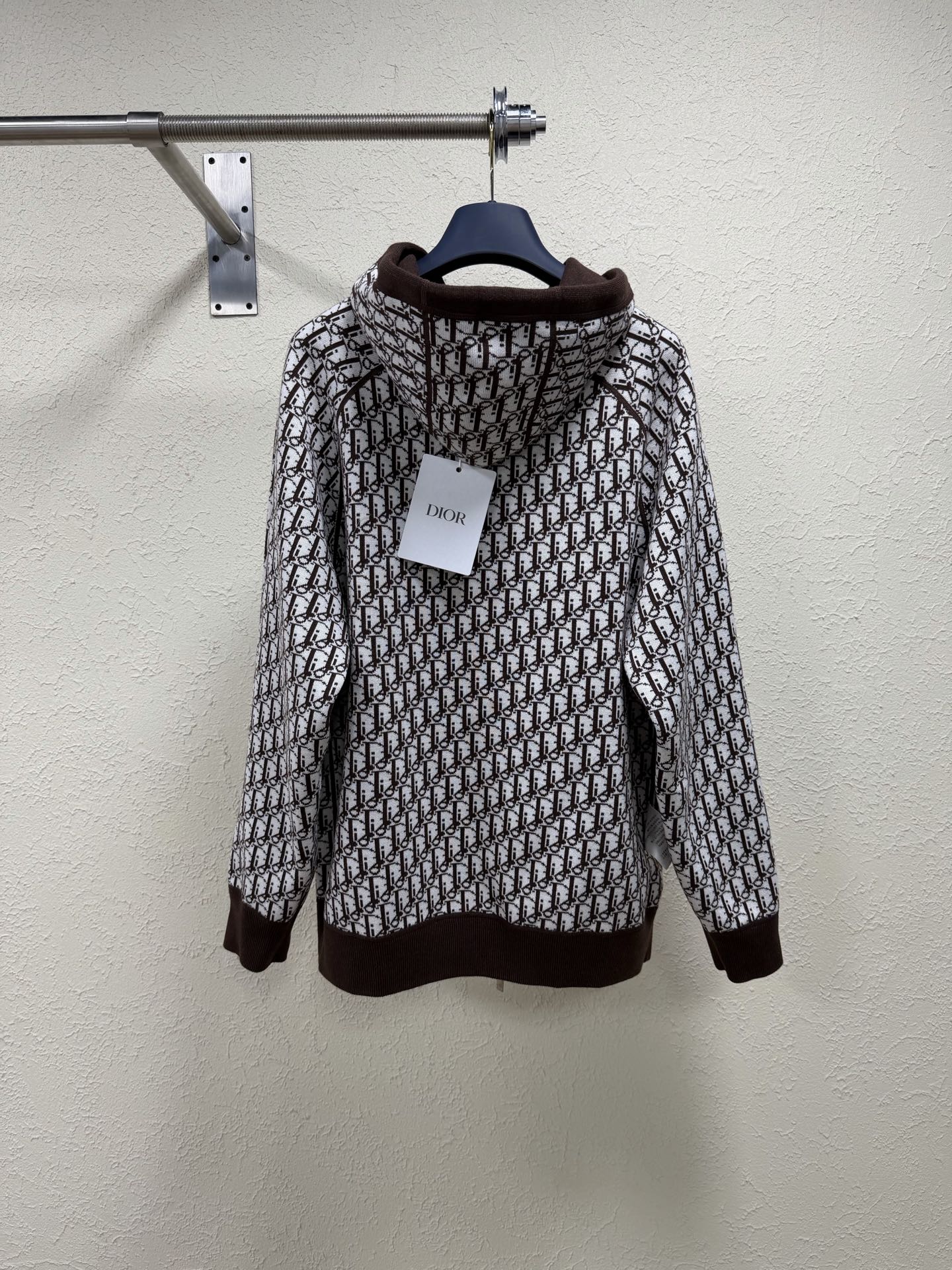 Dior Embossed Logo Zip Hoodie